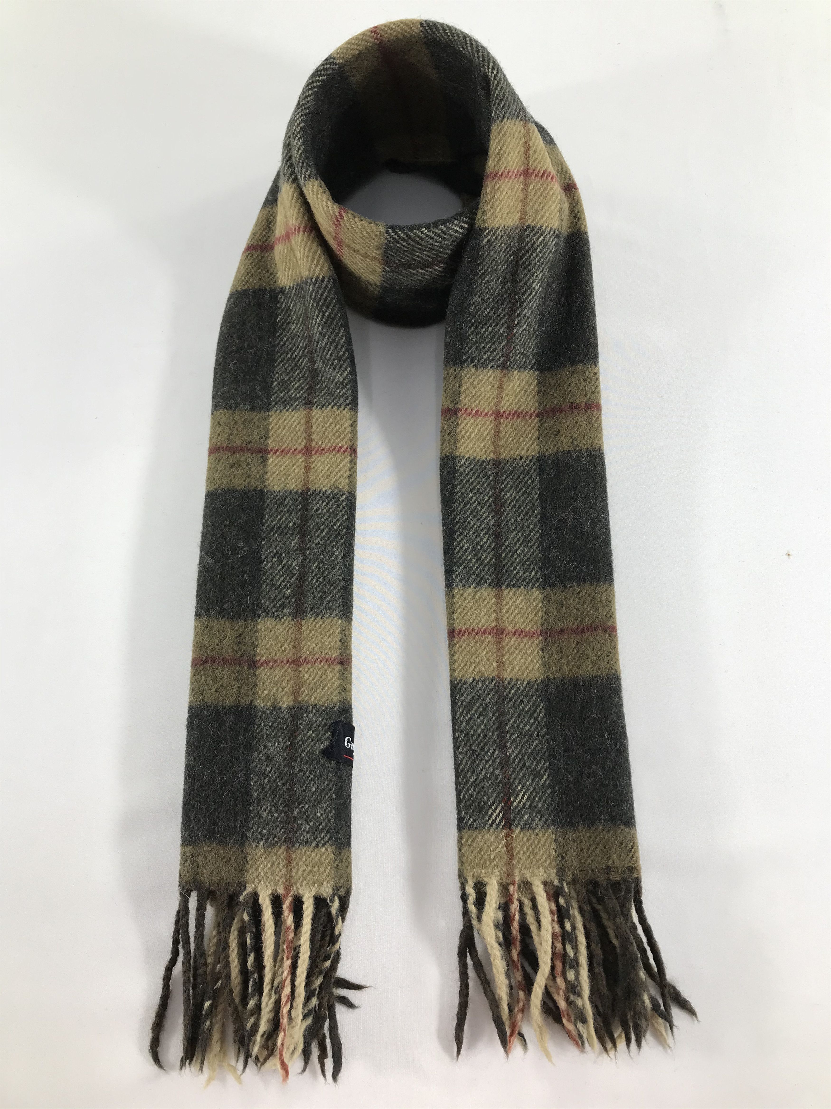 Guy Laroche Guy Laroche Tartan Wool Scarf Muffler V526 Size ONE SIZE - 1 Thumbnail