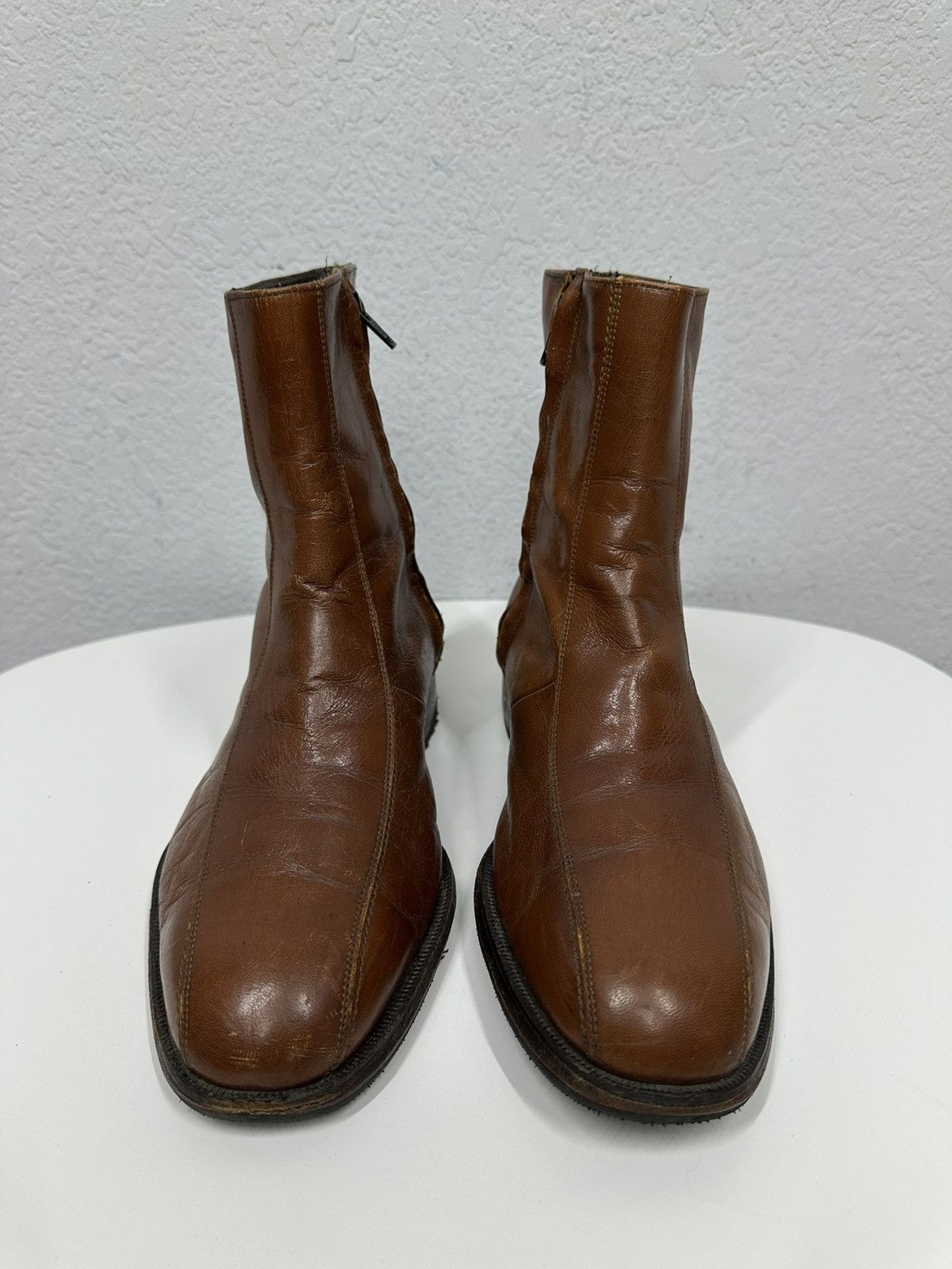 Florsheim Vintage Boots Leather Made USA Guidi Style Dirk Bikkembergs Size US 9 / EU 42 - 4 Thumbnail