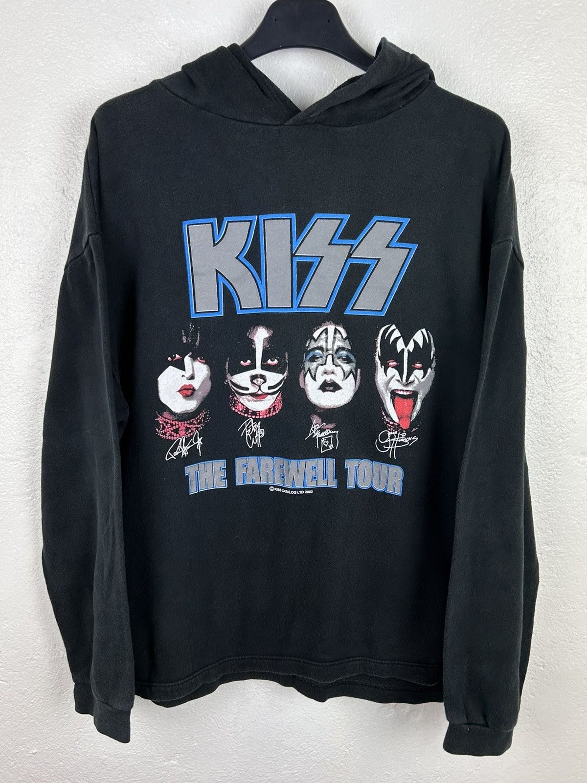 Band Tees 00s Vintage Kiss 2002 The Farawell Tour Faded Hoodie Size XS / US 0-2 / IT 36-38 - 1 Thumbnail