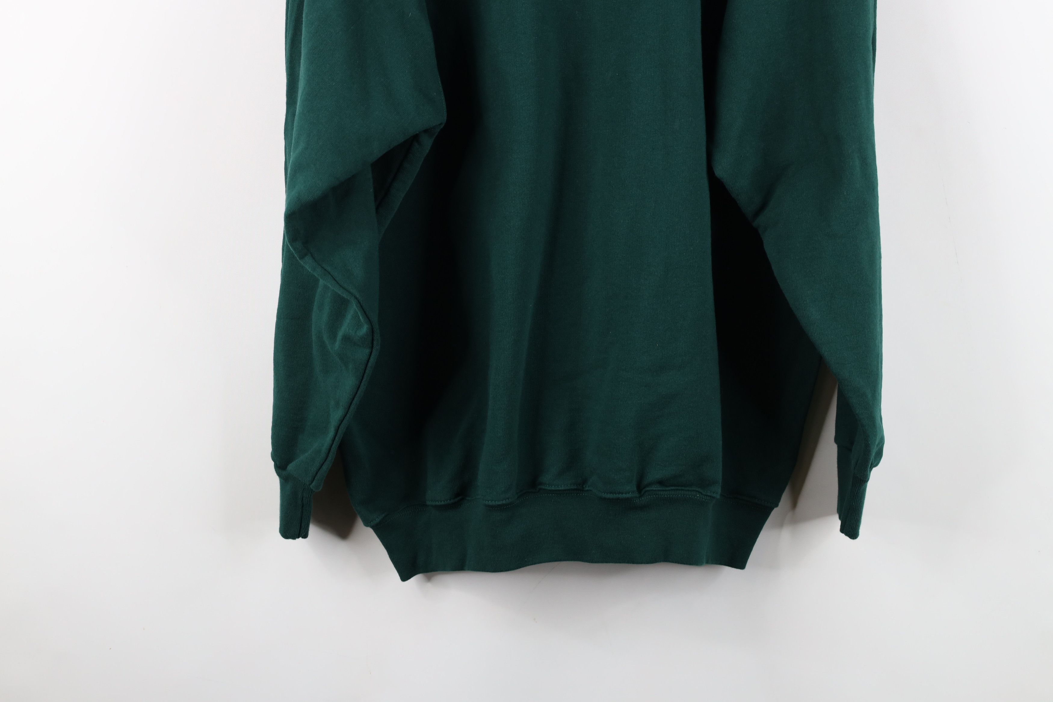 Vintage Vintage 90s Streetwear Half Zip Pullover Sweatshirt Green Size US L / EU 52-54 / 3 - 12 Thumbnail