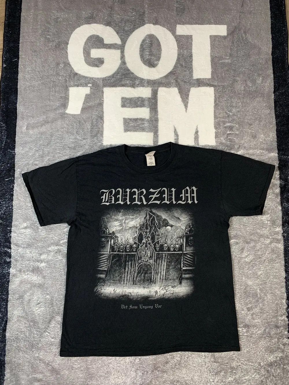 Band Tees Vintage 00s Burzum Det Som Engang Var T Shirt Tee Gildan Size US L / EU 52-54 / 3 - 1 Thumbnail
