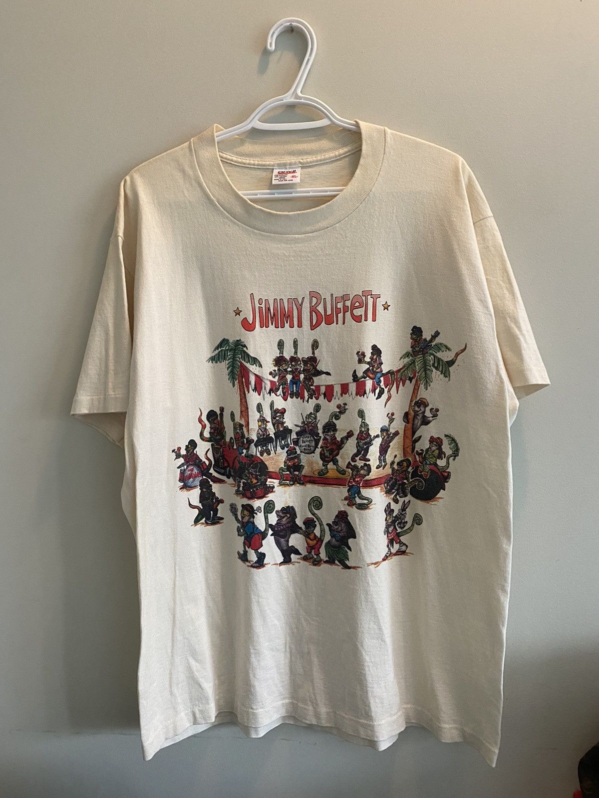 Band Tees × Vintage Vintage 1993 Jimmy Buffett Chameleon Caravan Tour Shirt Rare Size US XL / EU 56 / 4 - 1 Thumbnail