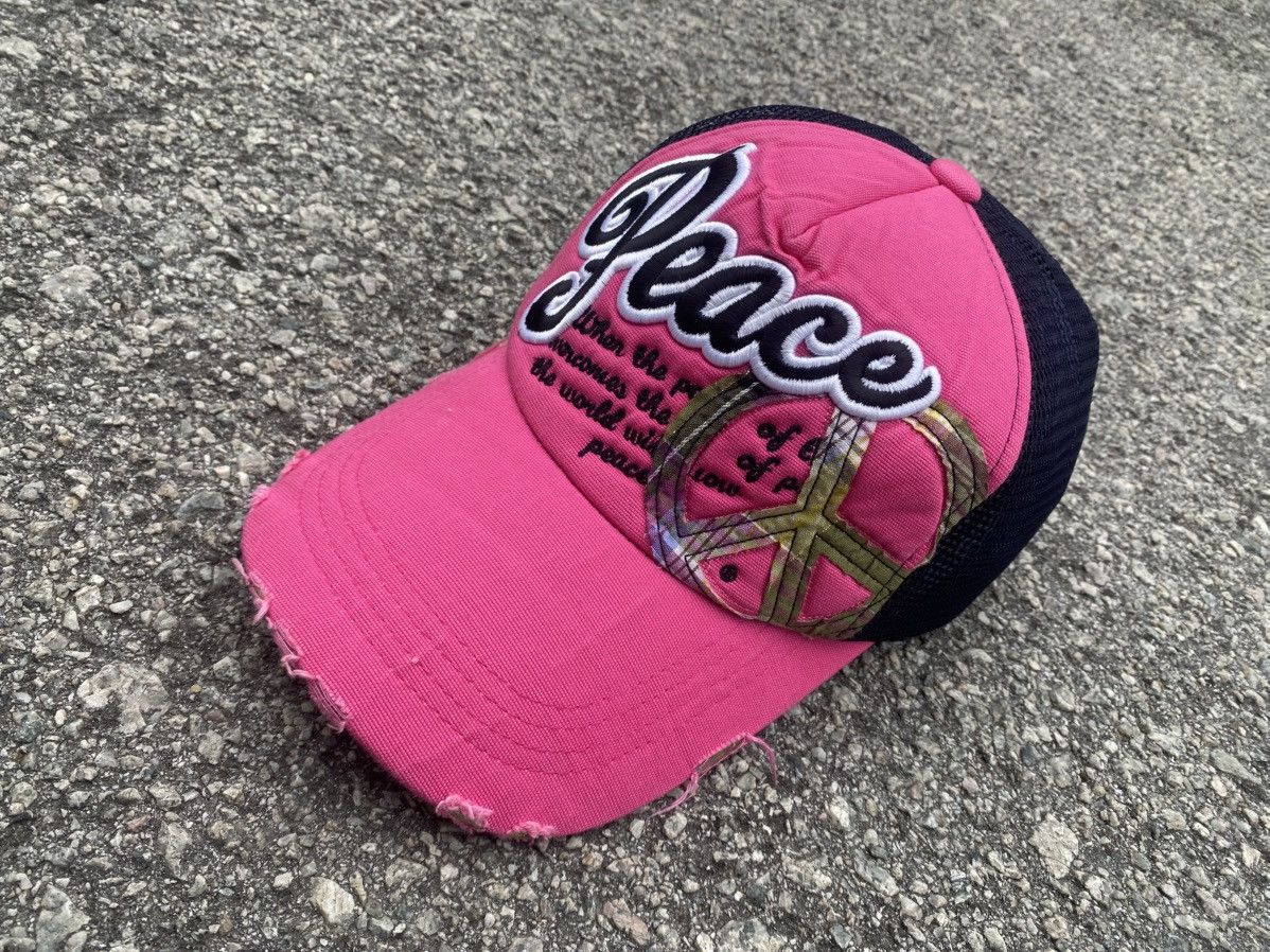 Kapital PEACE PROJECT Funk Pink Psychedelic Mesh Trucker Size ONE SIZE - 4 Thumbnail