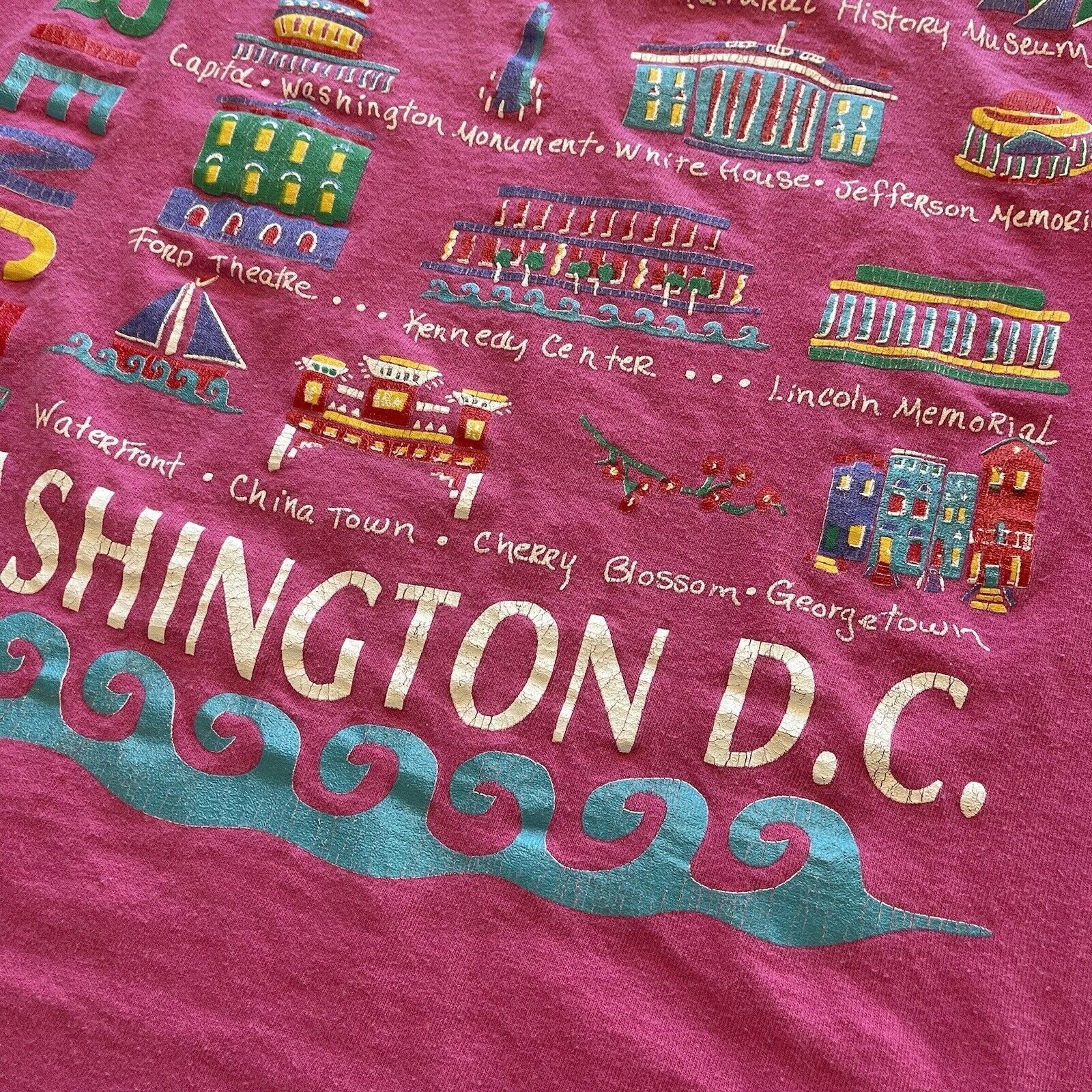 Fruit Of The Loom Vtg 90s Washington DC T-Shirt Tourist Much to Experience XL Size US XL / EU 56 / 4 - 5 Thumbnail