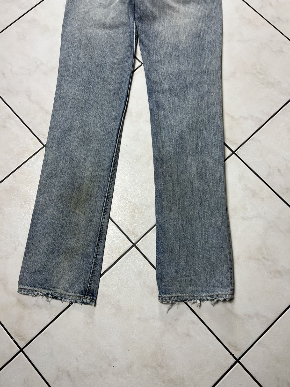 Lee Vintage Lee Slim-L2 dirty mud washed distressed denim jeans Size US 31 - 14 Thumbnail