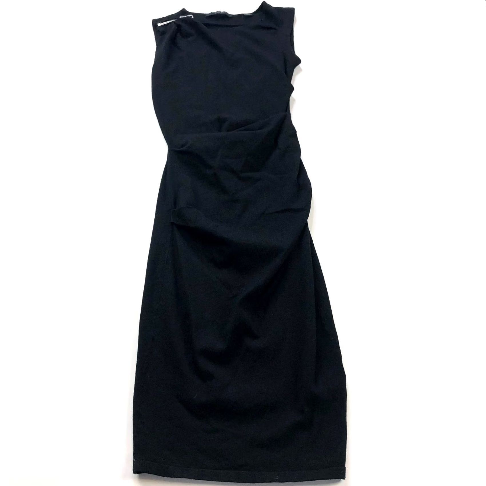 Allsaints All Saints Bodycon Dress XS Sleeveless Knee Length Twisted Viscose Black Women Size XS / US 0-2 / IT 36-38 - 7 Thumbnail