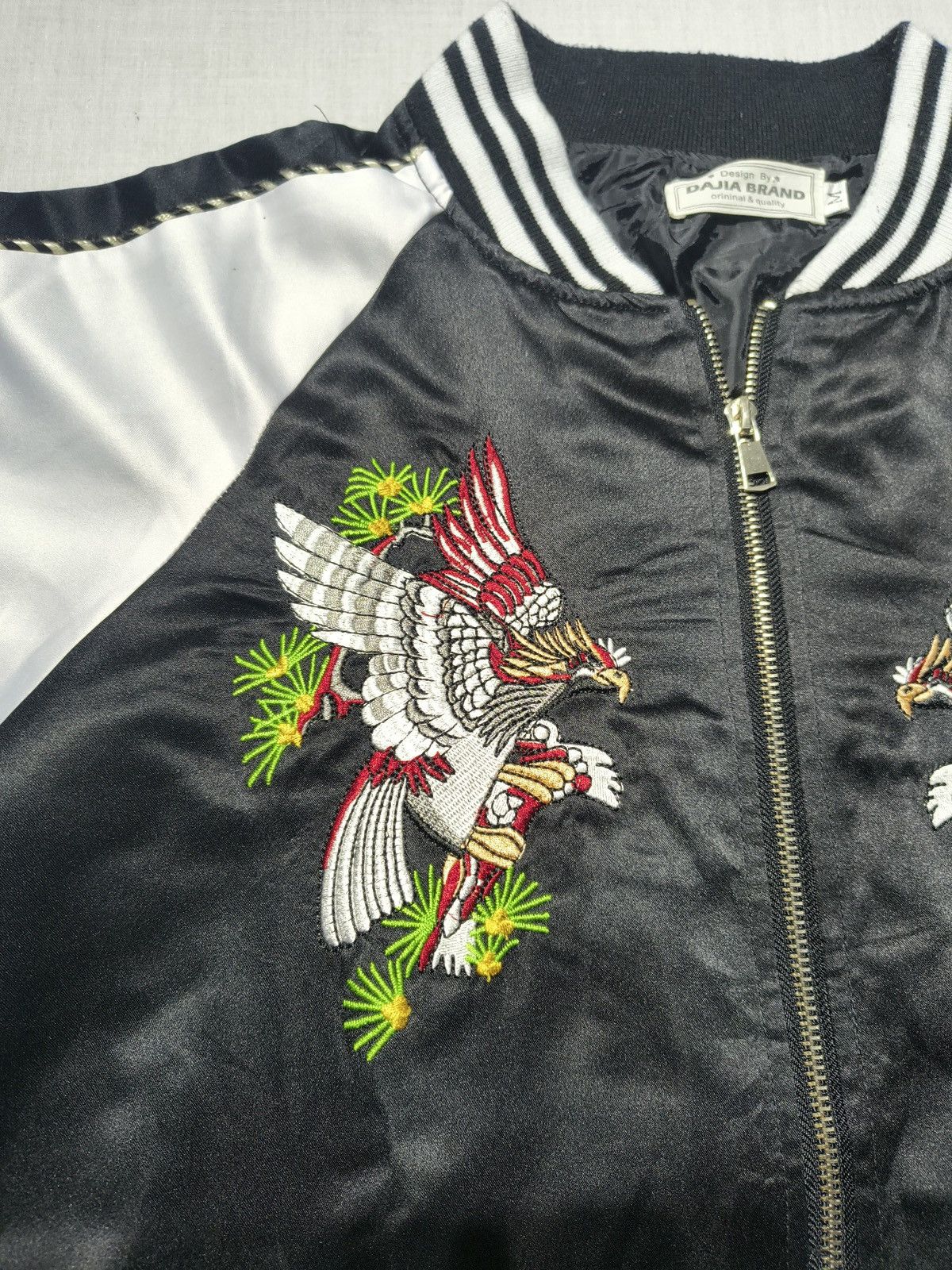 Japanese Brand Sukajan Japan phoenix Embroidery Satin Bomber Jacket(027) Size US S / EU 44-46 / 1 - 5 Thumbnail