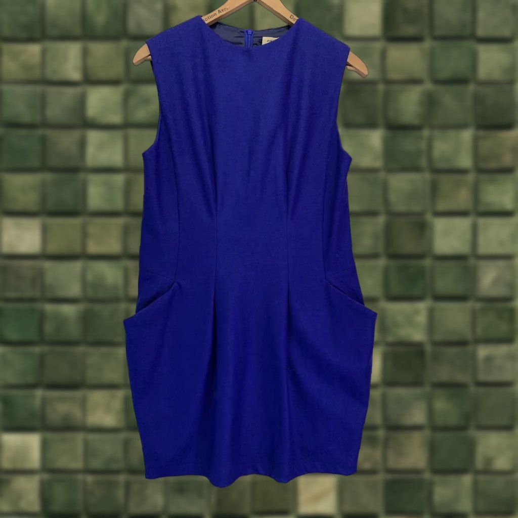Vintage PIKO 1988 Wool Royal Blue Pocket Dress Womens SZ S NWT-3967 Size S / US 4 / IT 40 - 1 Thumbnail