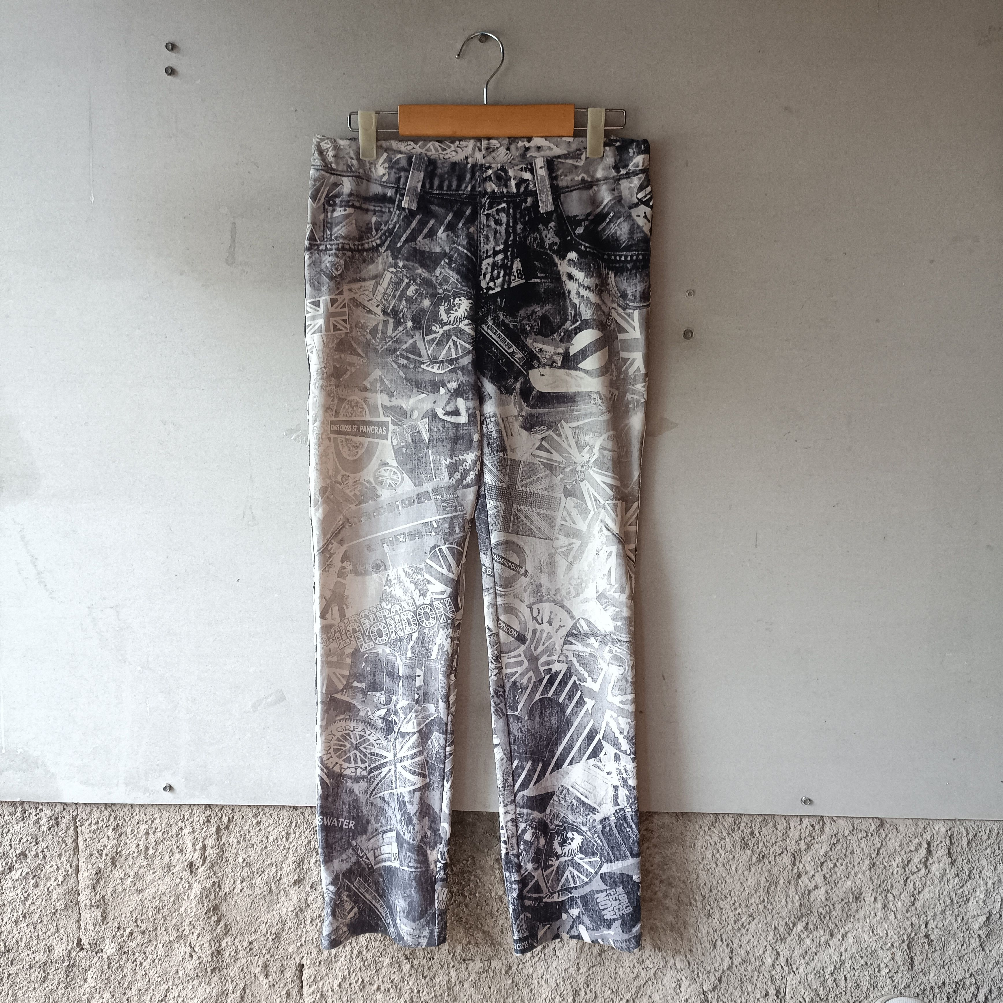 Katharine Hamnett London Katherine Hamnett London Underground Printed Legging Pants Size 30" / US 8 / IT 44 - 2 Thumbnail