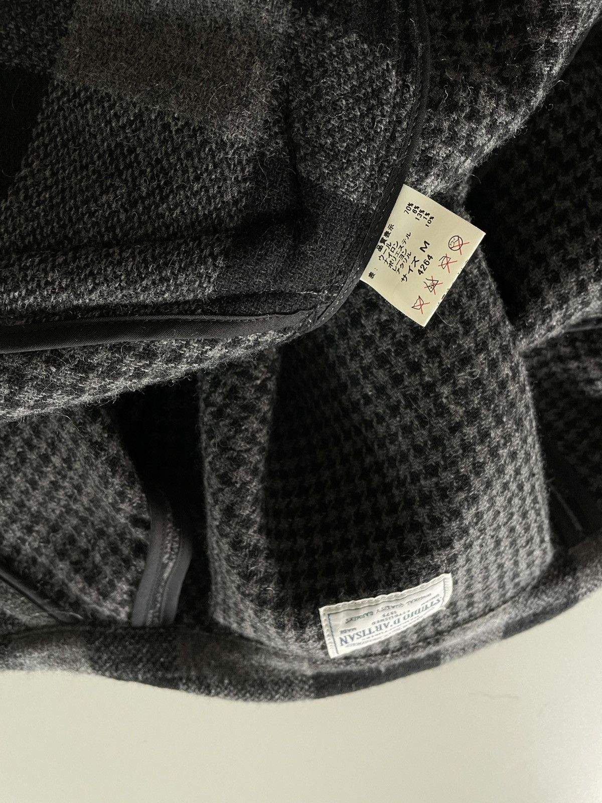 Studio D'Artisan Studio D'Artisan Gray Wool Check Zip Jacket - Size Medium Size US M / EU 48-50 / 2 - 5 Thumbnail