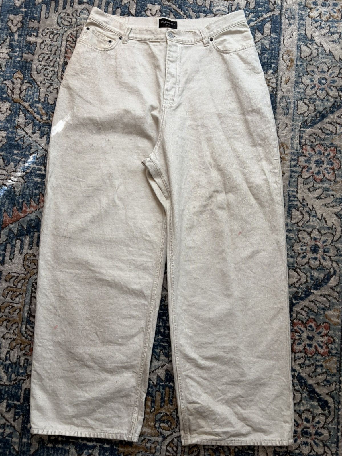 Balenciaga Balenciaga White Baggy Denim Size US 36 / EU 52 - 1 Thumbnail