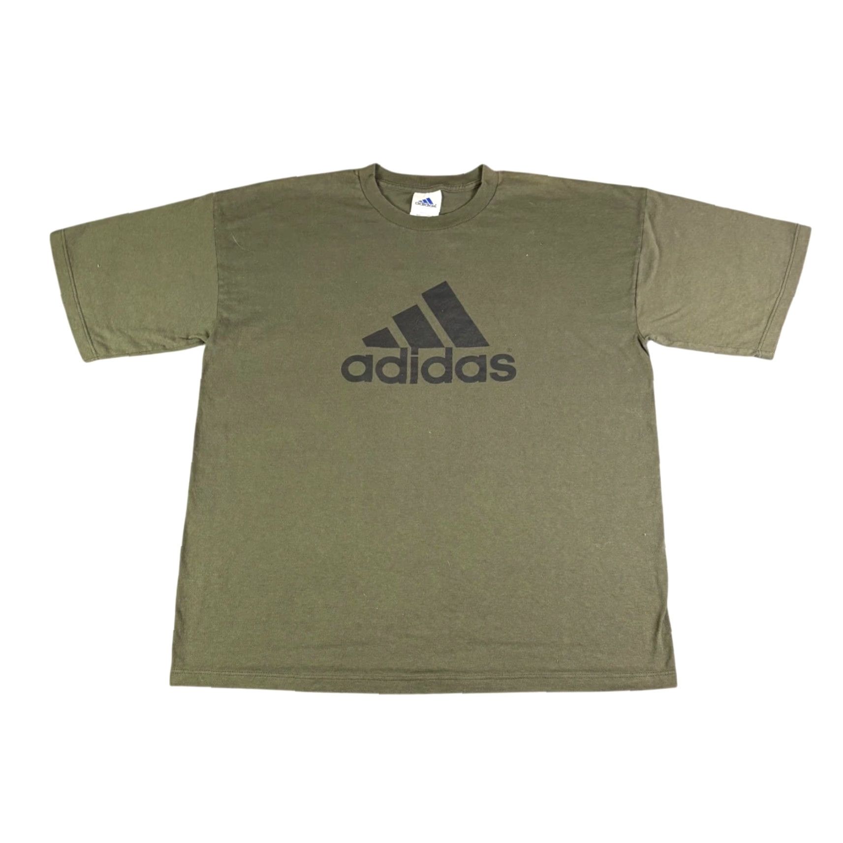 Adidas Adidas Logo T Shirt Olive Green Mens XL Vintage 90s Made in USA Crew Neck Short Sleeve Graphic Print Jersey Cotton 2000-2009 Adidas Originals Trefoil Size US XL / EU 56 / 4 - 2 Thumbnail