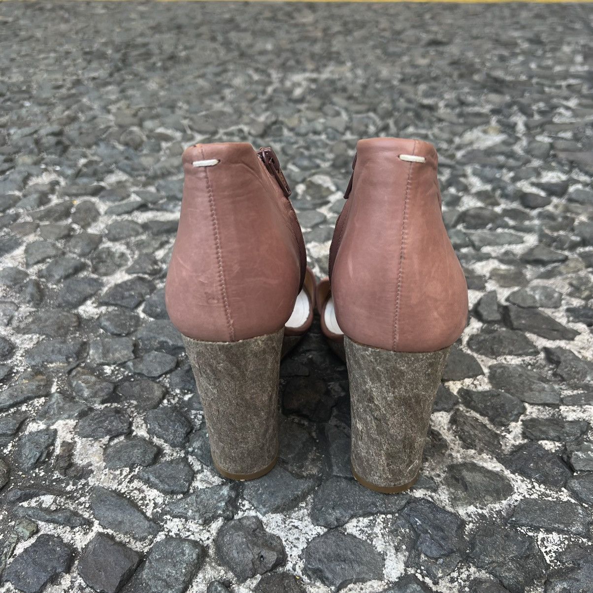 Maison Margiela Maison Margiela pink leather wedge peep-toe ankle boots Size US 6 / IT 36 - 2 Thumbnail