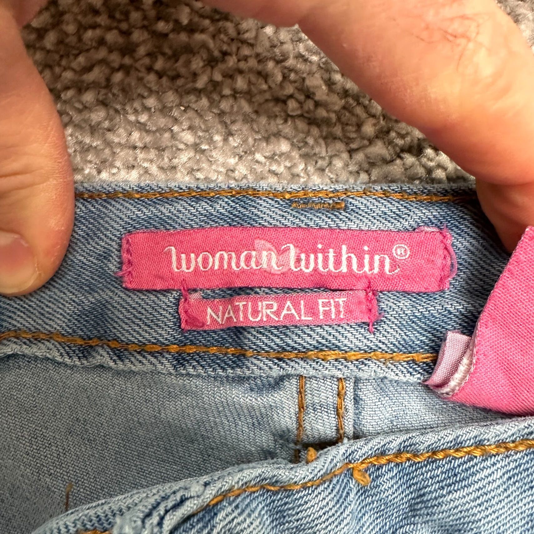 Vintage Woman Within Jeans Jeans Adult 14W Plus 33x28.5 Blue Denim 5-Pocket Button Closure Light Wash Womens Size 36" / US 14 / IT 50 - 6 Thumbnail