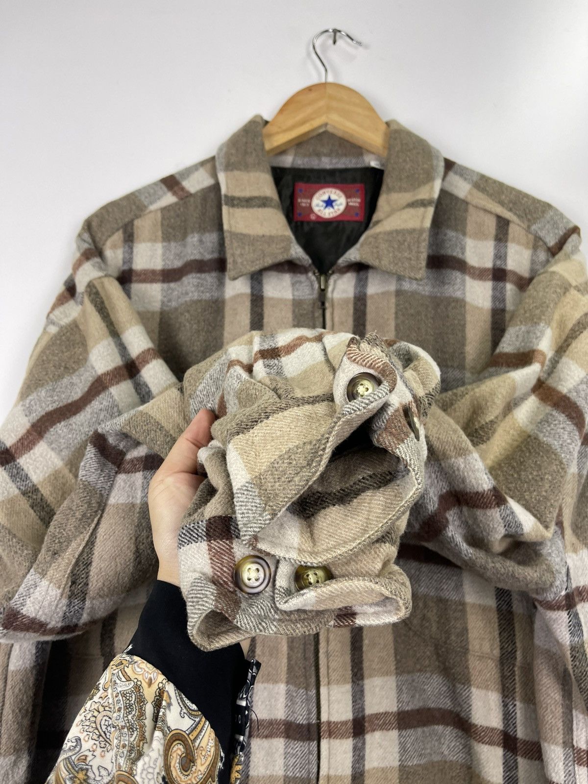 Converse × Vintage Vintage Converse All Star Flannel Jacket Size US XL / EU 56 / 4 - 12 Thumbnail