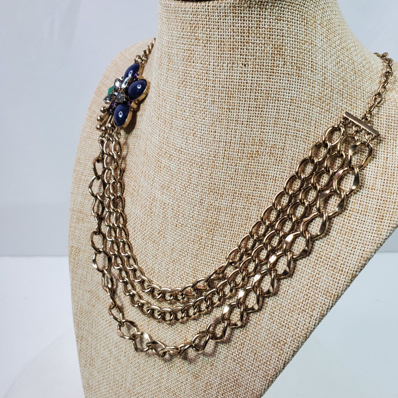 The Unbranded Brand Robert Rose Butterfly Multi Chain Statement Necklace 21 Inch Size ONE SIZE - 3 Thumbnail