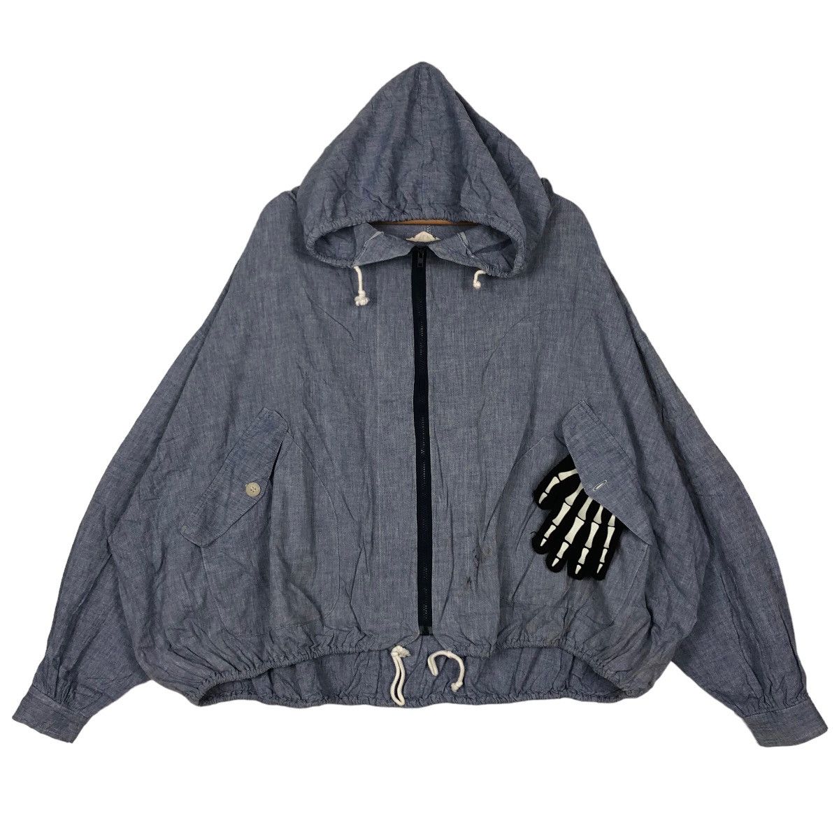 Japanese Brand 🔥90’s Vintage Bomber Jacket Denim Melmo Issey Miyake Size US M / EU 48-50 / 2 - 3 Thumbnail
