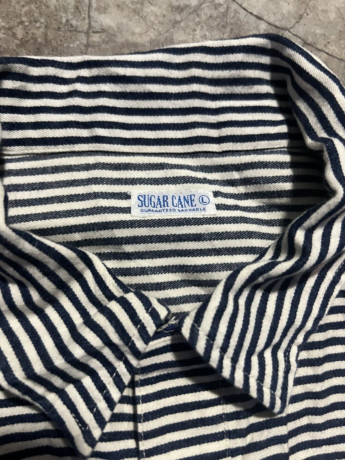 Sugar Cane Sugar Cane Striped Design Shirt Size US L / EU 52-54 / 3 - 3 Thumbnail