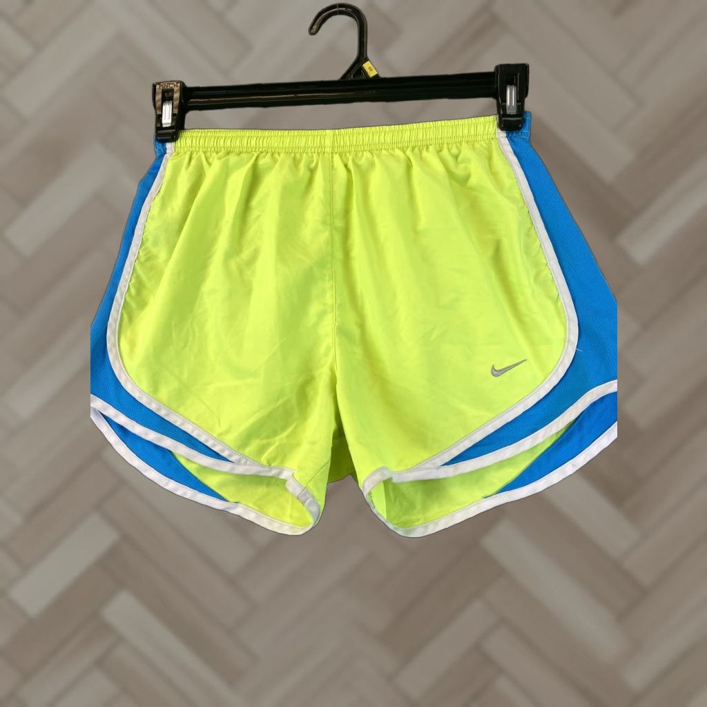 Nike Nike Womens Dri-Fit Running Shorts Adult Medium Neon Yellow Athletic Activewear Performance Running Womens Size 32" / US 10 / IT 46 - 1 Thumbnail
