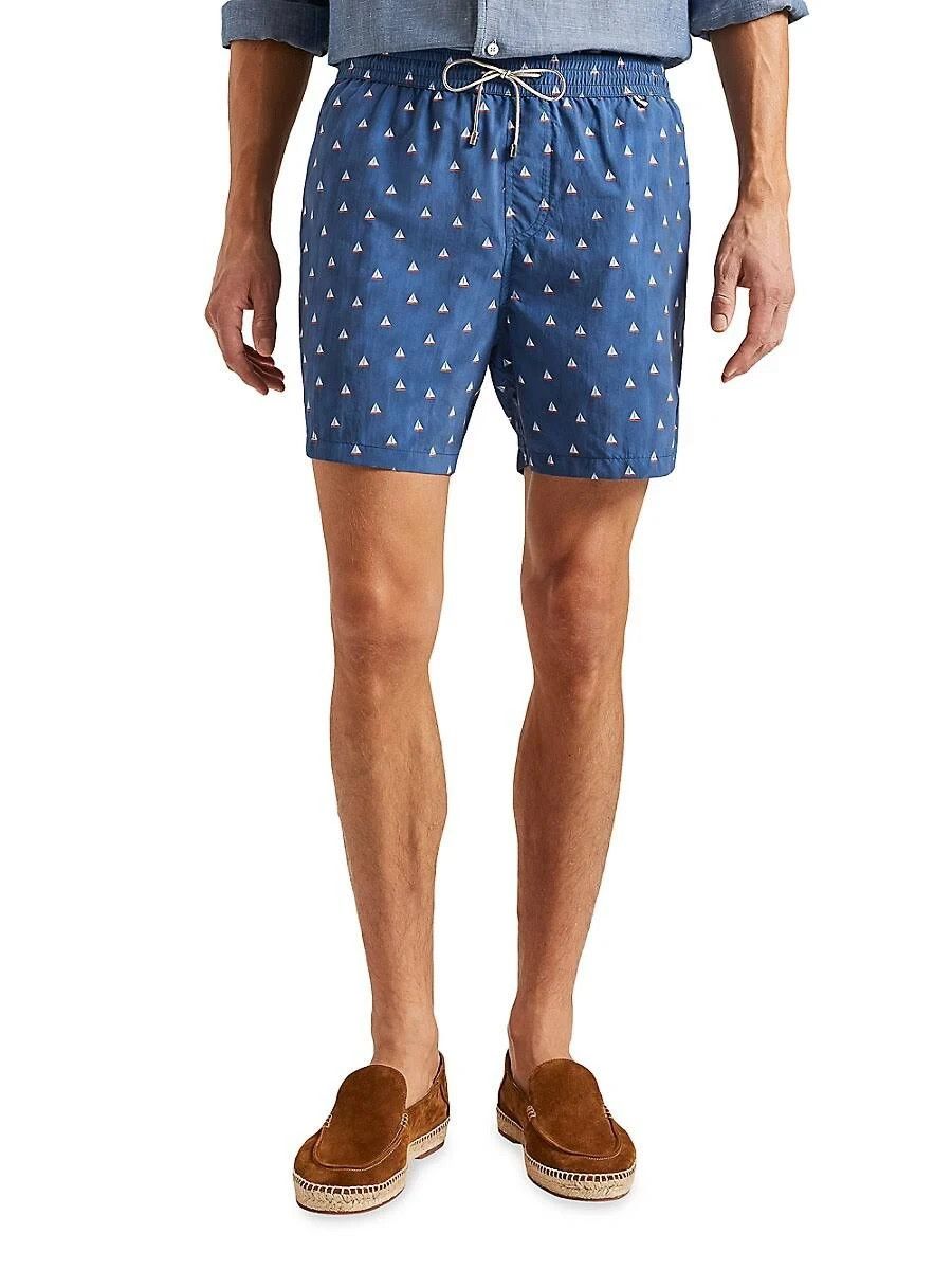 Loro Piana o1srvl11e1024 Bay Swim Short in Blue Size US 32 / EU 48 - 2 Thumbnail