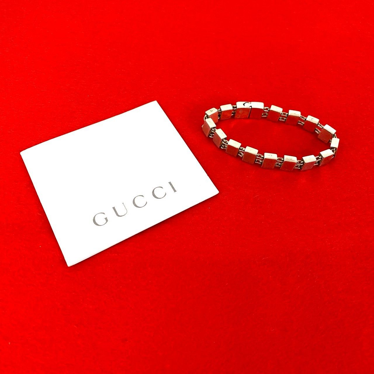 Gucci Gucci Gucci Square Chain Silver 925 Bracelet Metal Bracelet DUTY FREE for USA Size ONE SIZE - 1 Thumbnail