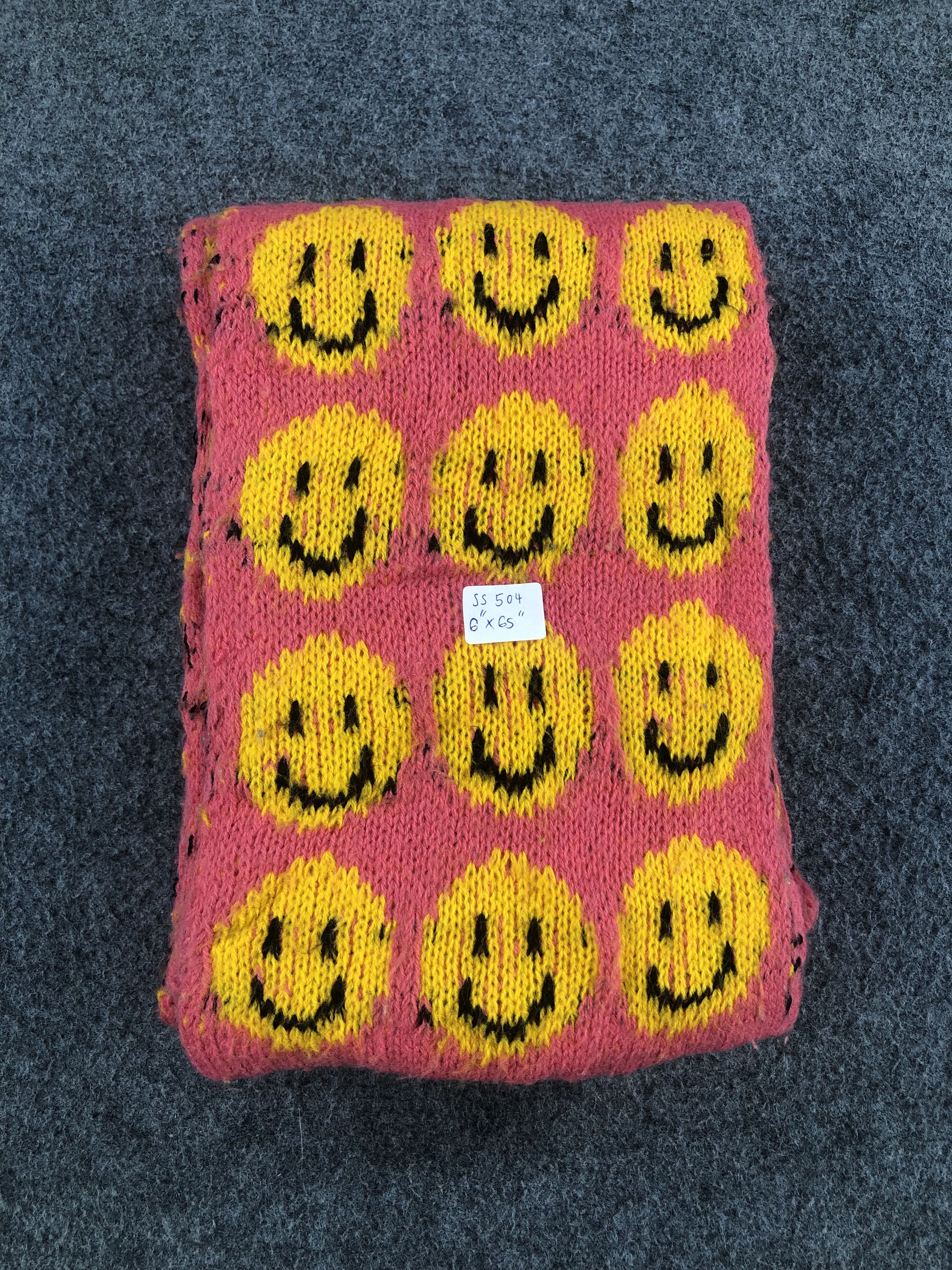 Vintage Smiley Design Scarf / Muffler / Neckwear Size ONE SIZE - 5 Thumbnail