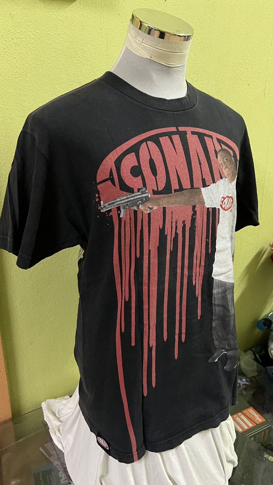 BIGI RARE VINTAGE 90s CONART X BIGGIE OVERPRINT GRAPHIC RAPP TEE Size US L / EU 52-54 / 3 - 2 Thumbnail