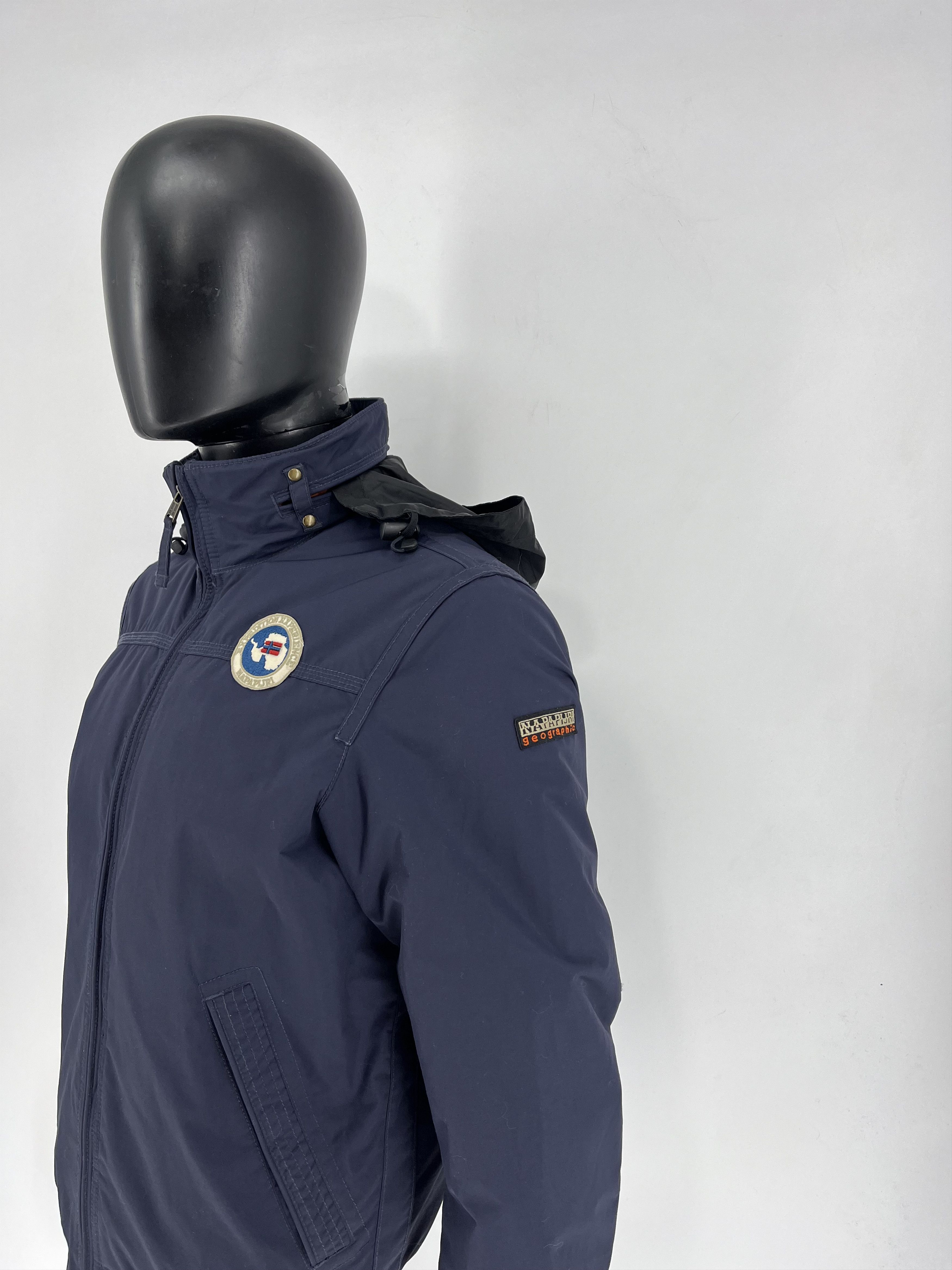Napapijri Vintage NAPAPIJRI GEOGRAPHIC Embroiderd Logo Hooded Bomber Size US M / EU 48-50 / 2 - 7 Thumbnail