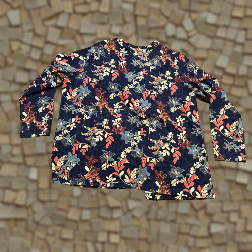 Vintage **Women's Gold Appleseeds Blue Red White XL Long Sleeve Button-Up Shirt** User: Women's Gold Appleseeds Blue Red White XL Long Sleeve Button-Up Shirt Size XL / US 12-14 / IT 48-50 - 1 Thumbnail