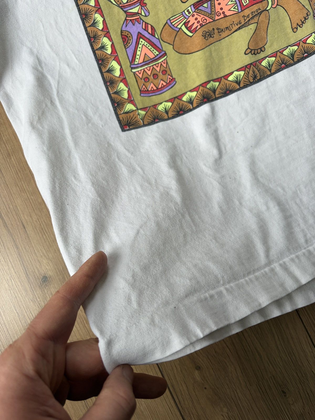 Vintage Bali Primitive Design Ethno Single Stitch Vintage T-shirt Size US XL / EU 56 / 4 - 16 Thumbnail