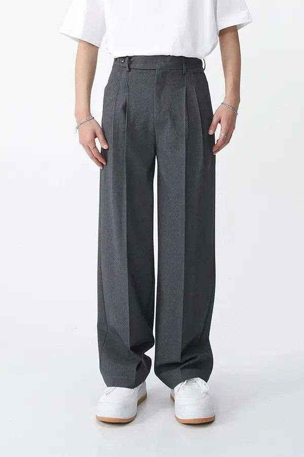 Japanese Brand Hikaru x Shii Gray simple fashion casual versatile trousers Size US 32 / EU 48 - 7 Thumbnail