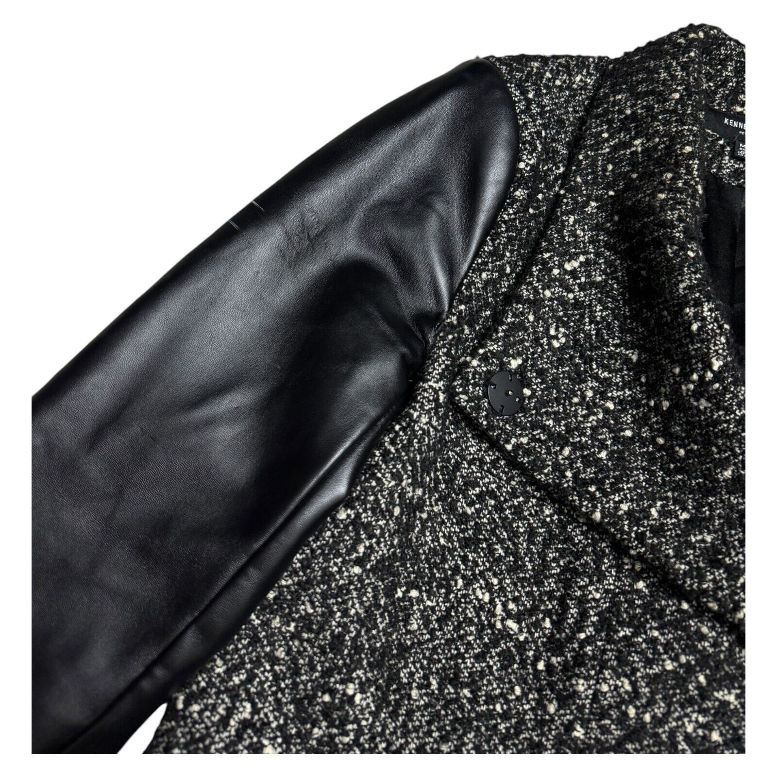 Kenneth Cole Kenneth Cole New York Wool Faux Leather Winter Coat Medium Size M / US 6-8 / IT 42-44 - 5 Thumbnail