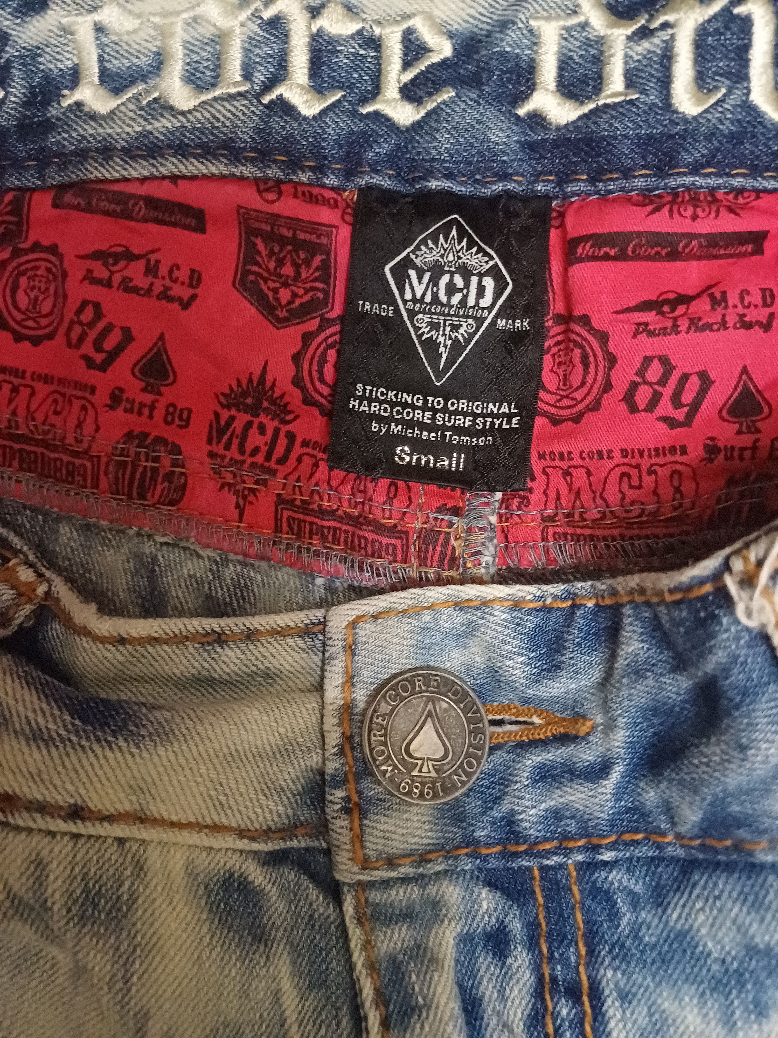 Seditionaries Crazy acid wash jeans Punk Goth Distressed MCD Jeans Size US 30 / EU 46 - 6 Thumbnail