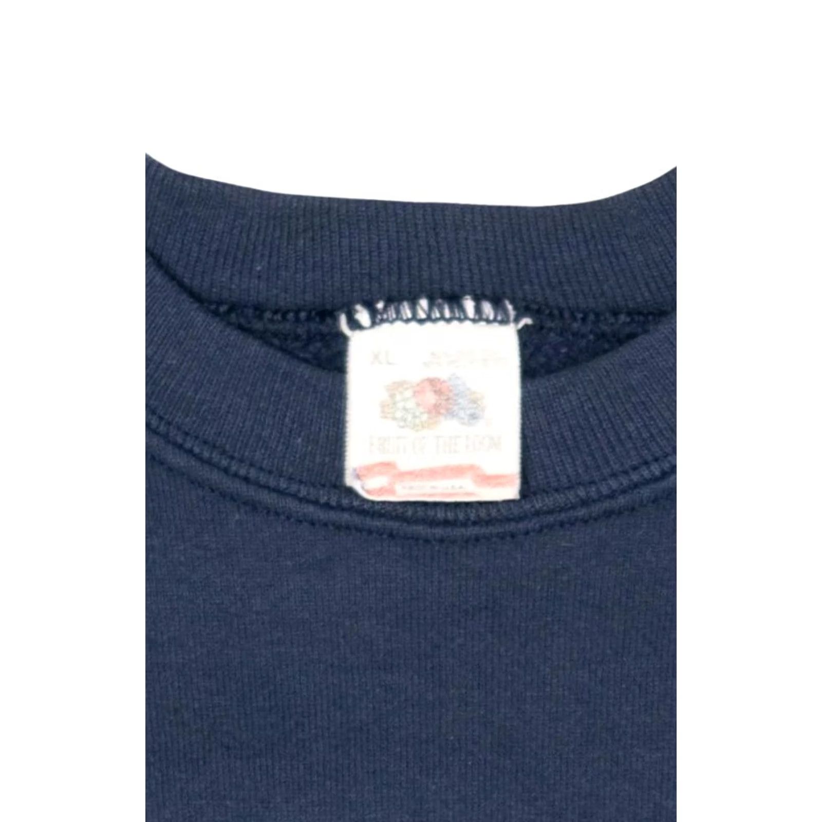 Fruit Of The Loom VINTAGE Yale University Raglan Sweatshirt Navy Blue X-Large 1990s Cut Off Size US XL / EU 56 / 4 - 3 Thumbnail