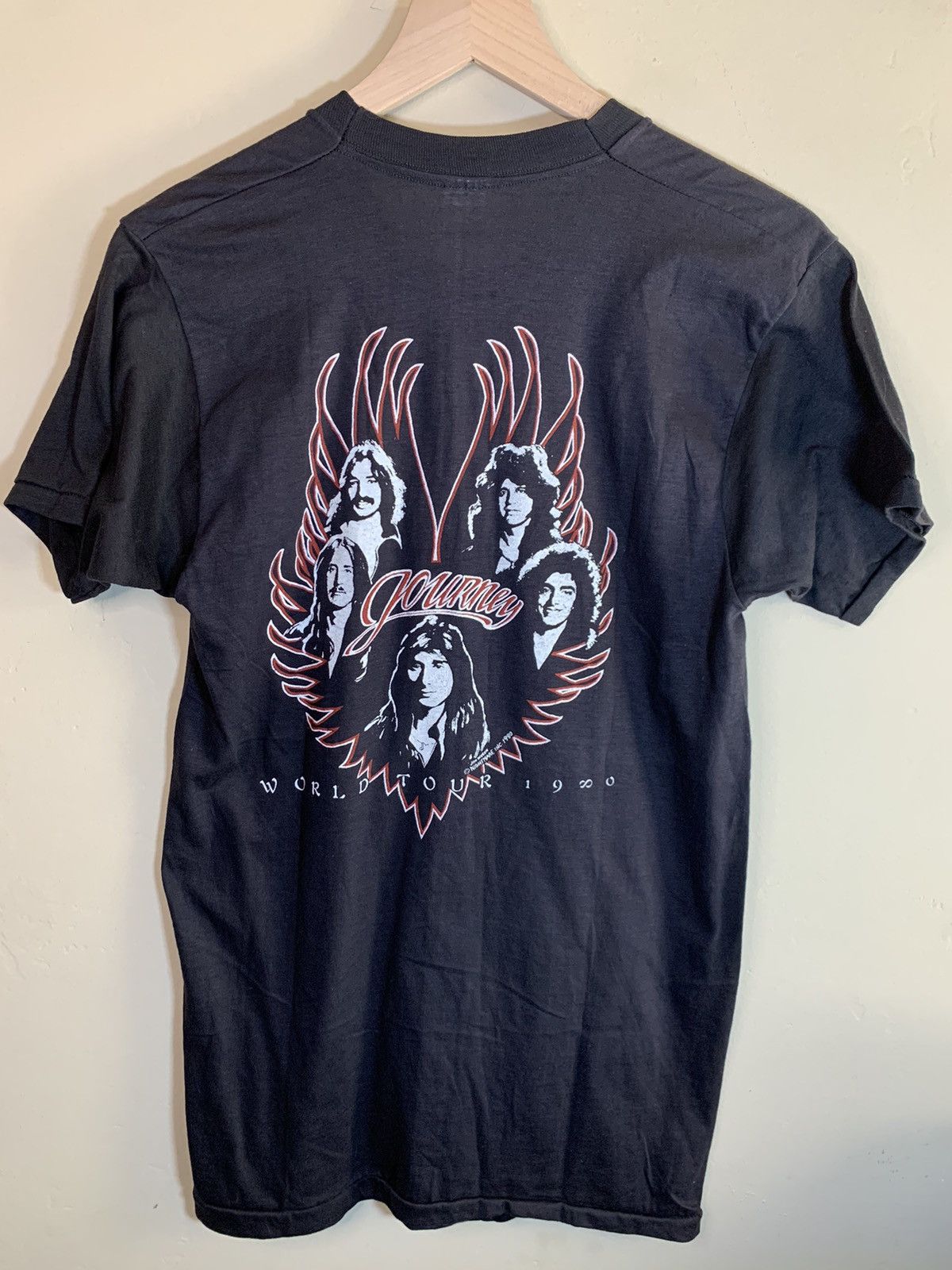 Band Tees × Vintage *RARE* Vintage 1980 Journey World Tour Single Stitch T-Shirt Size US L / EU 52-54 / 3 - 2 Thumbnail