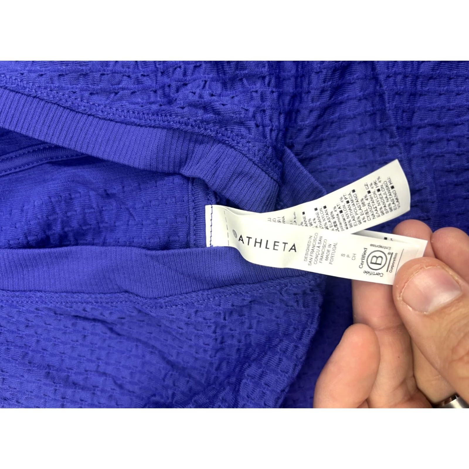 Athleta Athleta Hoodie Womens S Blue/Purple Lightweight Knit Pullover V Neck Athletic Size S / US 4 / IT 40 - 2 Thumbnail