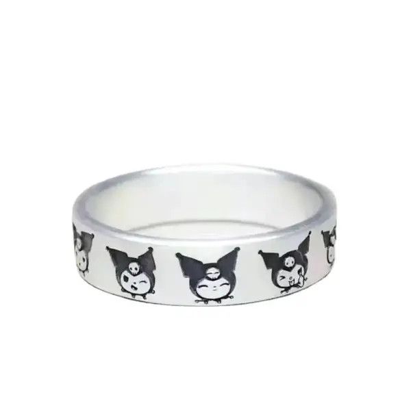 VIBE Anime Kuromi Hello Kitty Cartoon Adjustable Ring Size ONE SIZE - 1 Thumbnail