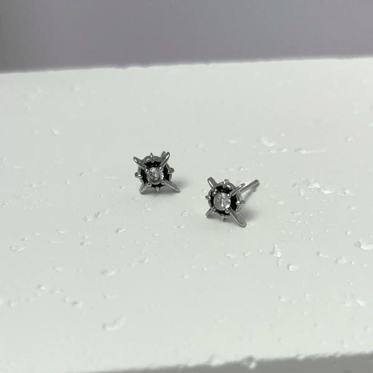 Other 925 Silver Plated CZ Star Stud Earrings for Men Women Size ONE SIZE - 4 Thumbnail