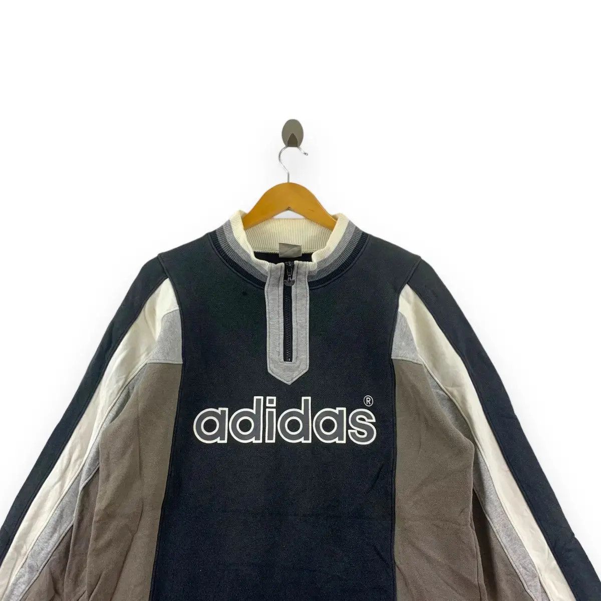 Adidas Vintage ADIDAS ORIGINALS x DESCENTE Half Zipper Sweatshirt Size XL / US 12-14 / IT 48-50 - 2 Thumbnail