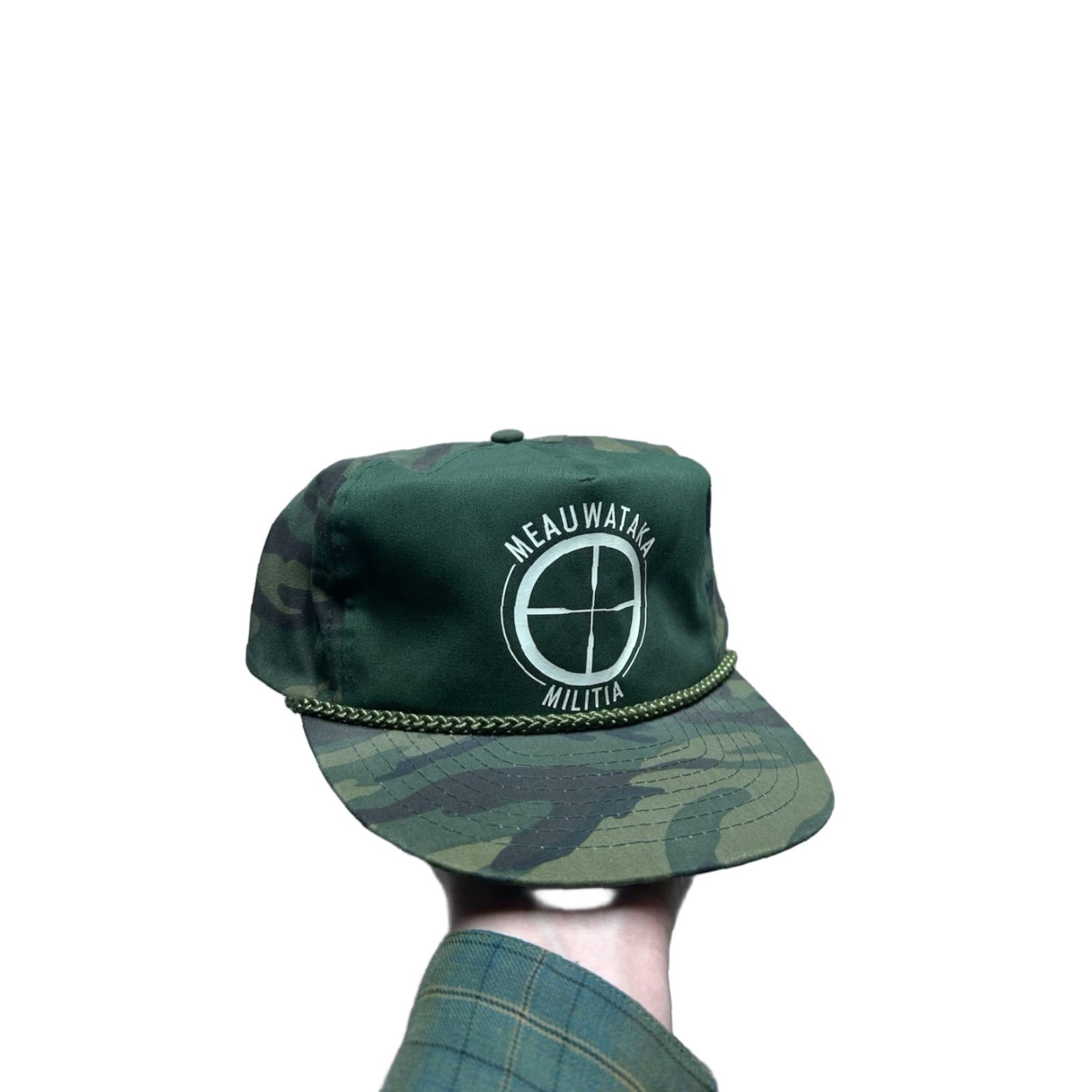 Vintage VINTAGE SnapBack hat camo cap Meauwataka militia Michigan woodland adjustable Size ONE SIZE - 1 Thumbnail