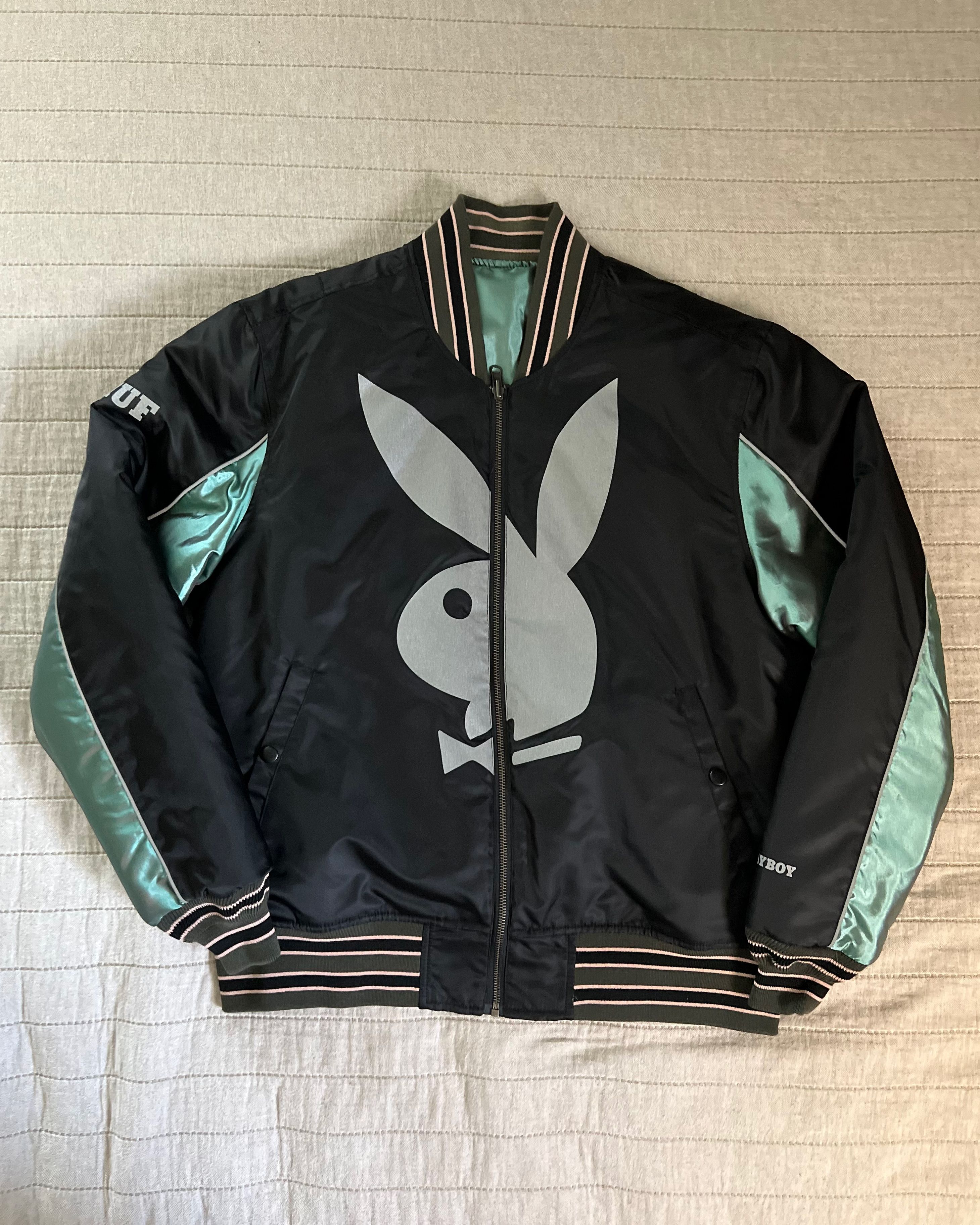 Huf × Playboy HUF x Playboy Reversible Bomber Jacket | Grailed