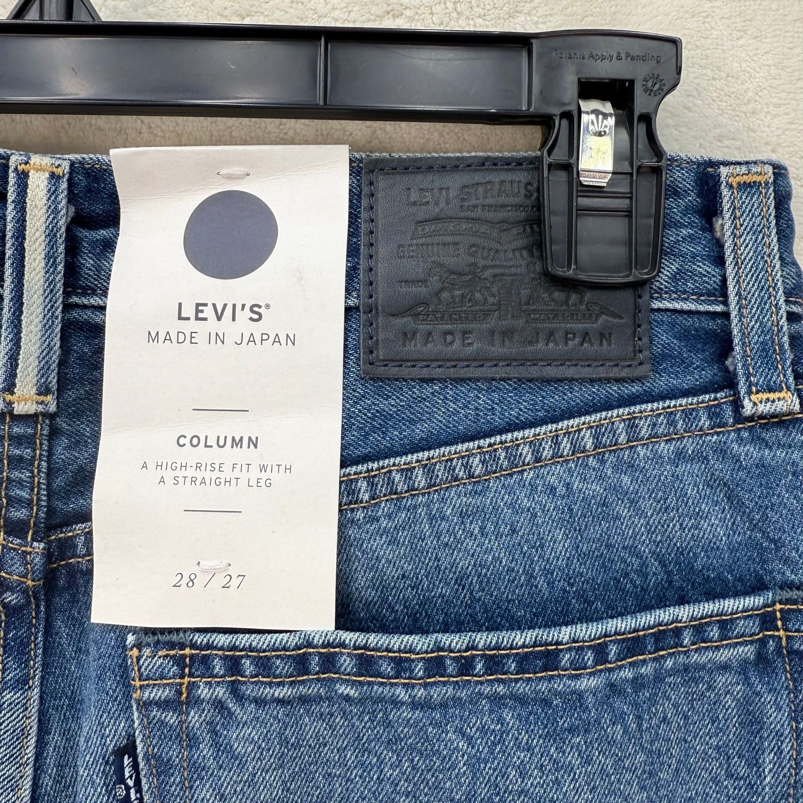 Levi's LEVI'S MADE IN JAPAN WOMEN'S 28X27 MEDIUM WASH COLUMN JEANS Size 28" / US 6 / IT 42 - 8 Thumbnail
