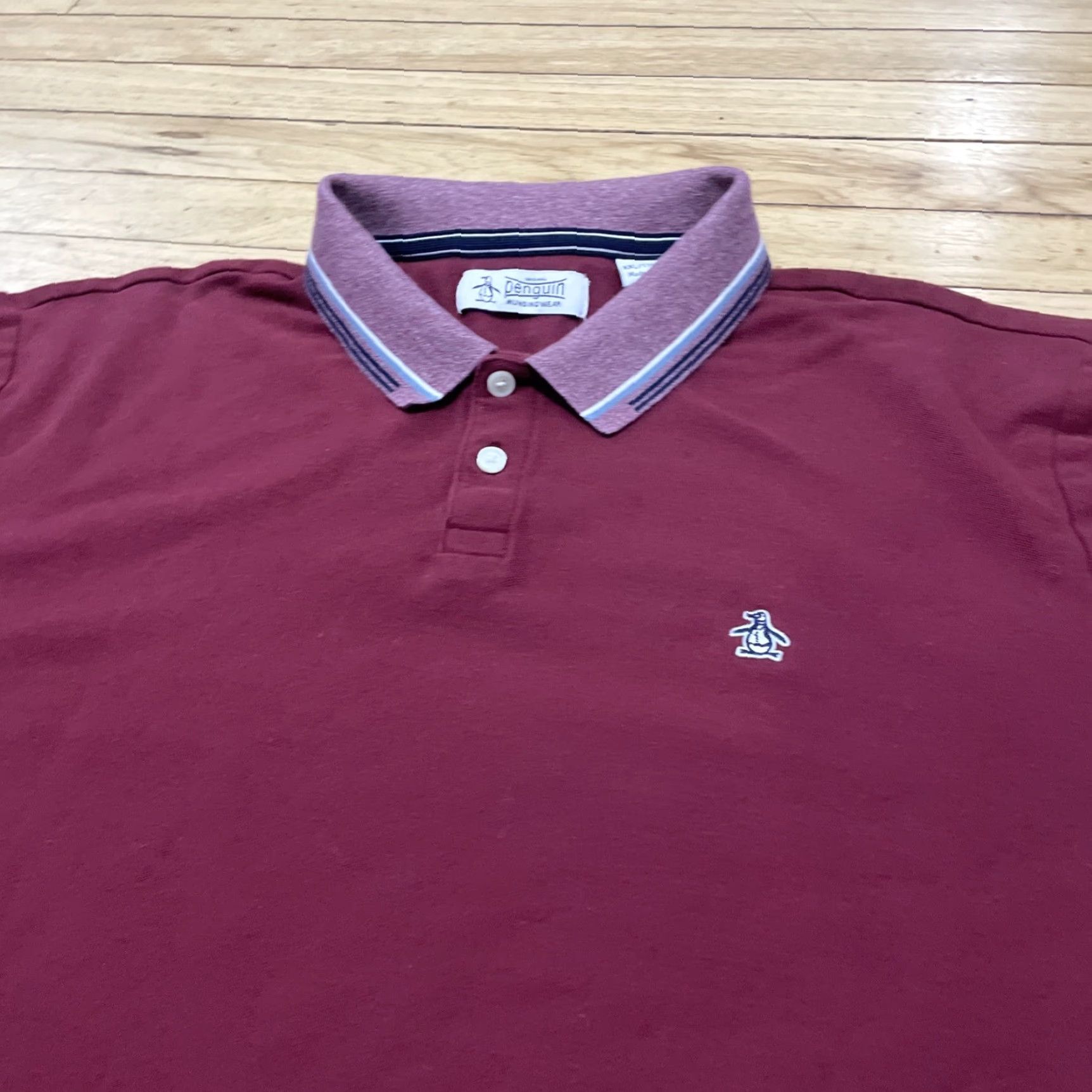 Vintage Penguin Polo Shirt Mens XXL Red Organic Cotton Short Sleeve Golf Classic Logo Size US XXL / EU 58 / 5 - 5 Thumbnail