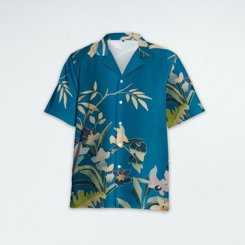 Designer Leafy Floral Shirt – Nature-Inspired Elegance Shirt Size US M / EU 48-50 / 2 - 2 Thumbnail