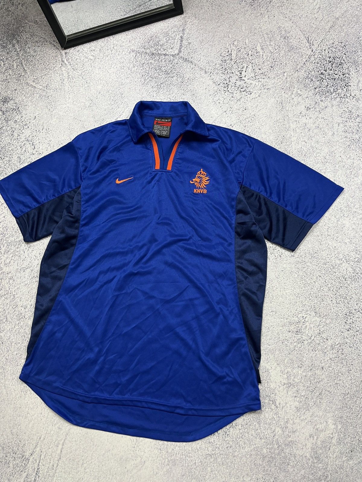 Nike Netherlands 1998/00 Away Shirt Nike Soccer Retro Jersey Size US XL / EU 56 / 4 - 3 Thumbnail
