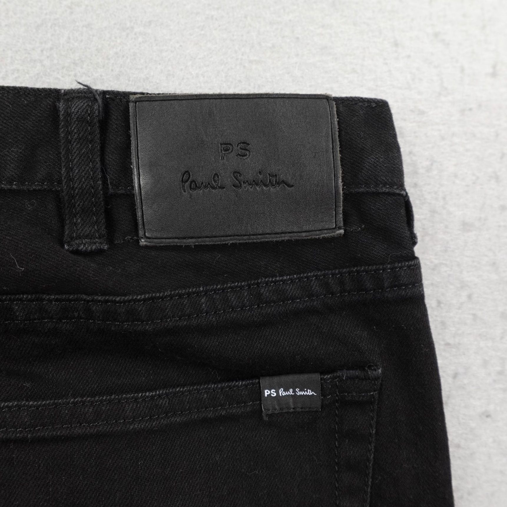 Paul Smith VINTAGE PAUL SMITH JEANS Mens 34x30 Black Denim Regular Straight Leg Pants Cotton Flex Size US 34 / EU 50 - 7 Thumbnail