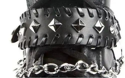 Jewelry Shoe Rock Punk Bar Rivet Chain Adjustable Size ONE SIZE - 3 Thumbnail