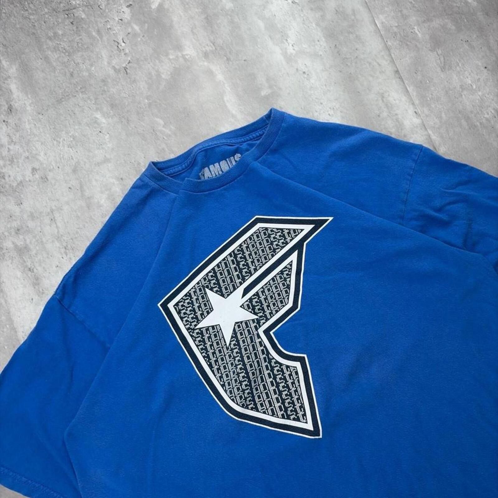 Other Y2K Blue Famous Stars & Striped Skater T-Shirt Size US XL / EU 56 / 4 - 5 Thumbnail