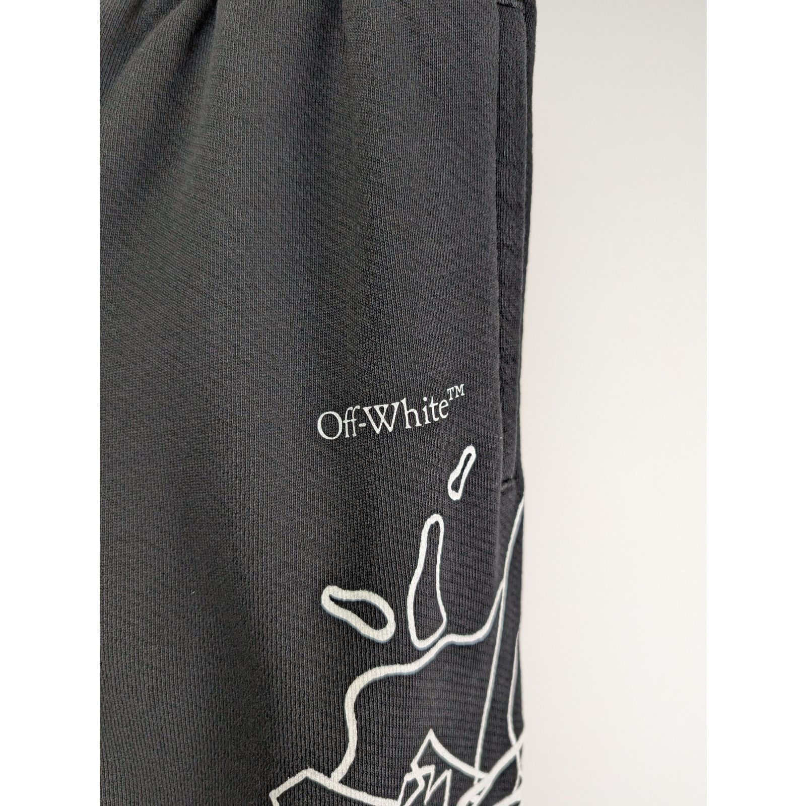 Off-White o1rshd1 Graffiti Layers Slim Sweatpants / Joggers in Black Size US 30 / EU 46 - 4 Thumbnail