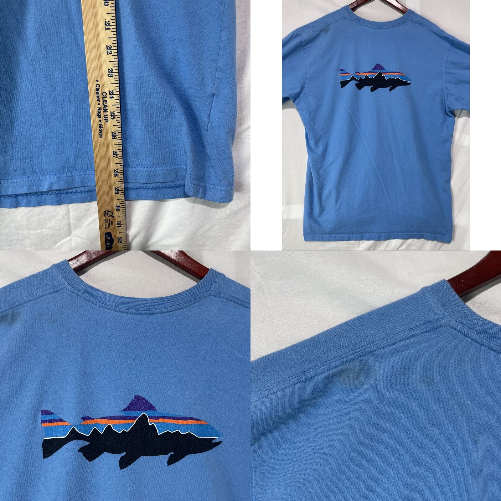 Patagonia Patagonia Shirt Mens XL Blue Short Sleeve Outdoor Fishing T-Shirt Pullover Logo Graphic Print Size US XL / EU 56 / 4 - 9 Thumbnail